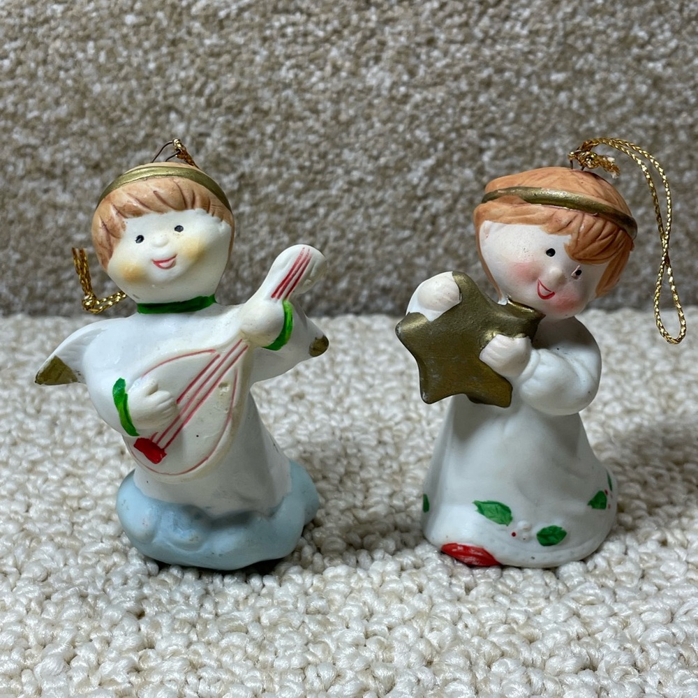 Pair of angel ornaments